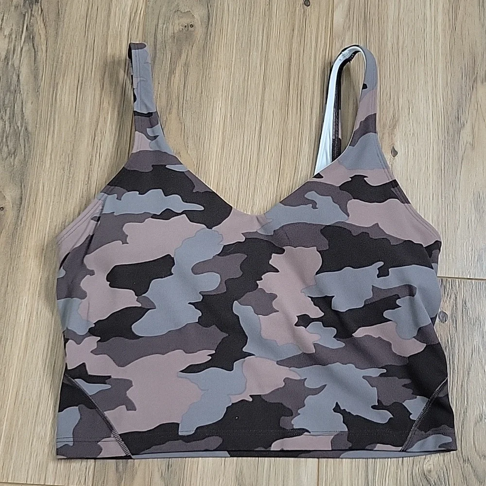 Lululemon Align Camo Heritage Dusty Bronze Workout Sports Bra